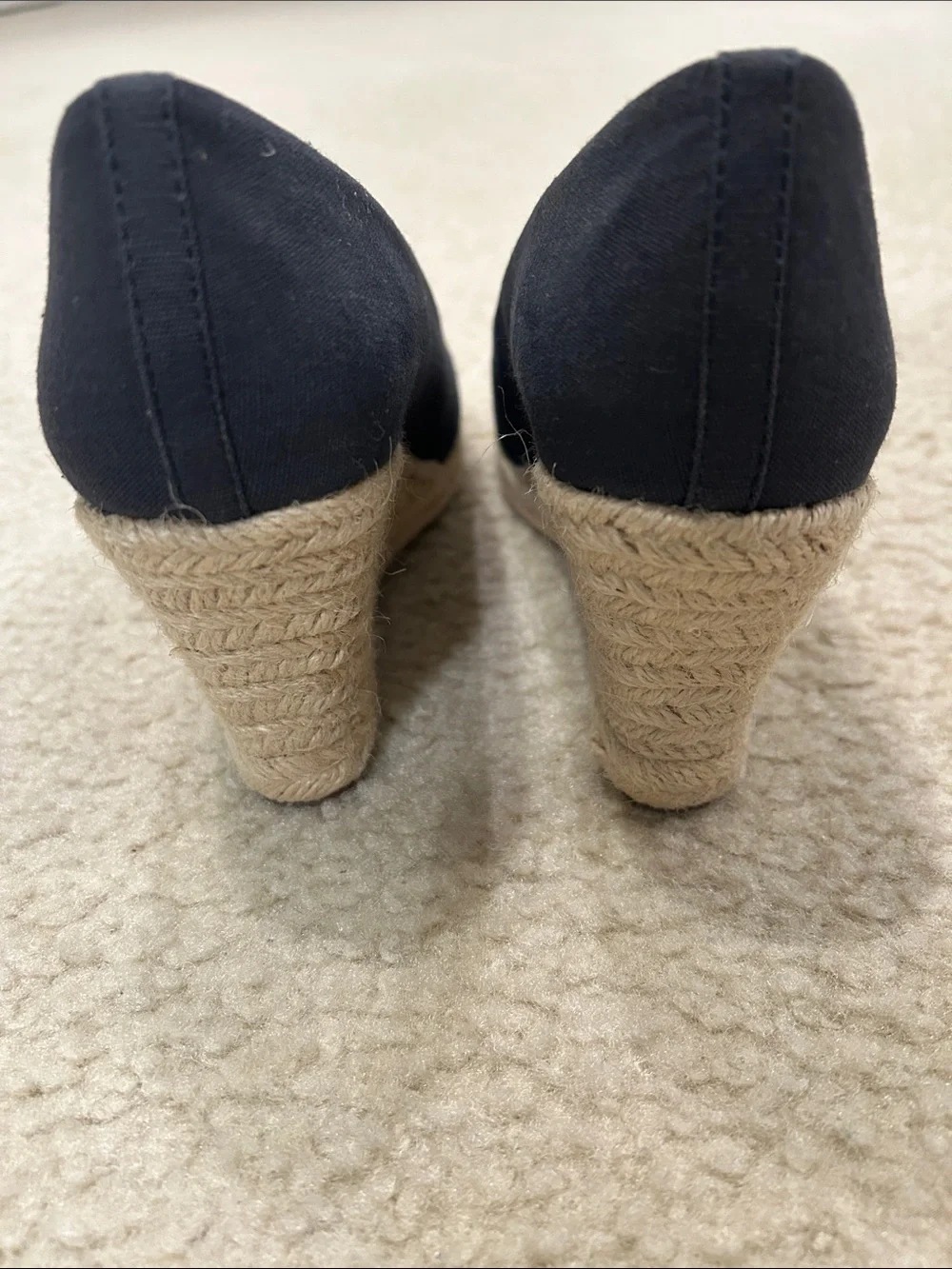 J. Crew Navy Blue Espadrille Wedge Pumps for Women